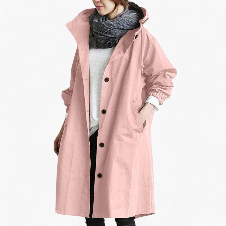 Women’s Trench Coat with Adjustable Waist and Structured Fit