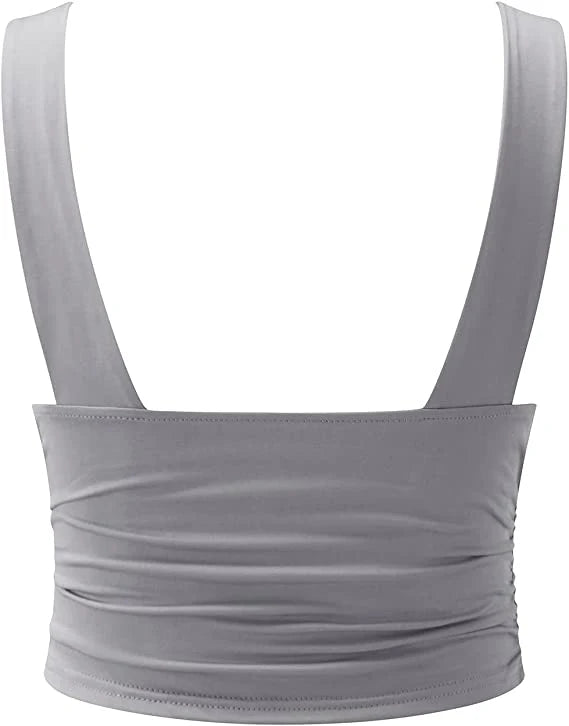 Women's Sleeveless Top with V-Neck and Lightweight Fabric