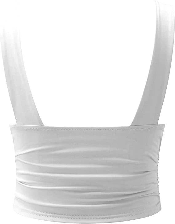Women's Sleeveless Top with V-Neck and Lightweight Fabric