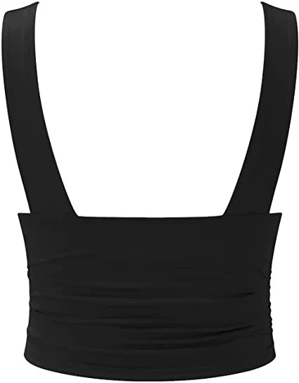 Women's Sleeveless Top with V-Neck and Lightweight Fabric