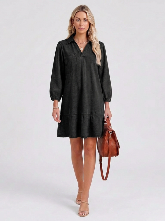 Isolde | Relaxed Denim Shift Dress